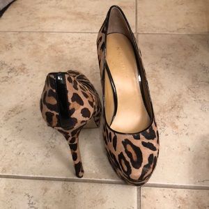 Nine West leopard print calf hair Heels sz 9